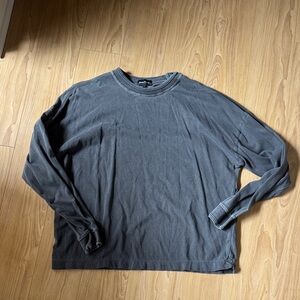 Richer Poorer Long-Sleeve Crewneck - Charcoal Gray